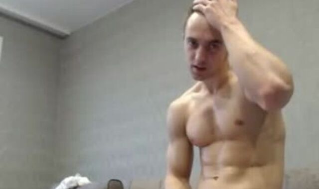 immense pop-shot From Muscle Hairy man stroking off