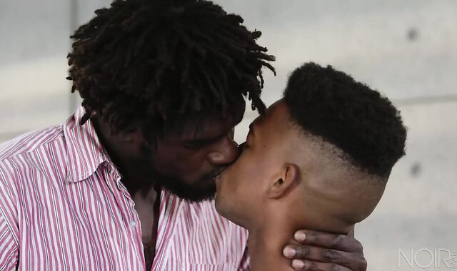 Noir Masculine: Adrian and Devin's white pearly sans a condom orgasm