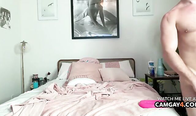 Blondie guy drilling And With fake-trunk In His bootie