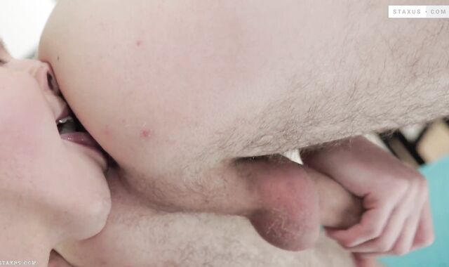 :: STAXUS :: Freshmen On My Couch SC. four - Horny Twunks rip up no condom - superb lad meaty guy rod porn.