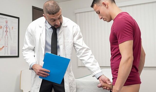 Medic Tapes - Cub Doctor Marco Napoli Helps His Latino Patient Keep His Bulge Longer
