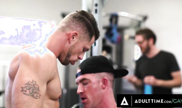 ADULT TIME - Beefcake Personal Trainer Buttfucks His Torn Customer NO ENJOY MITTEN In A PUBLIC GYM!