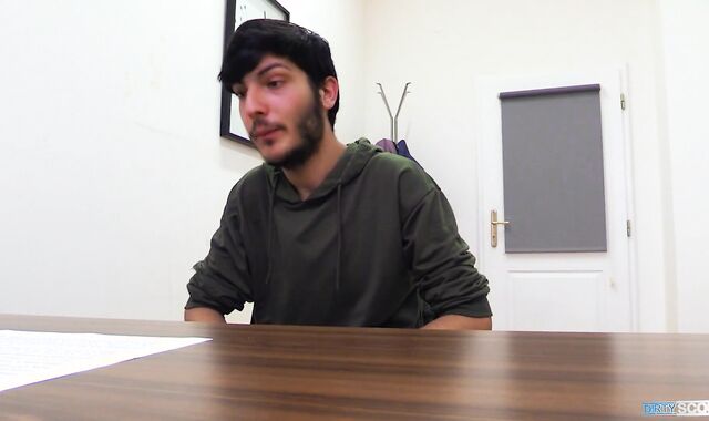 BigStr - Dark Haired Twunk Interviews For A Barber Job & Gropes Both Goes Of His Future Boss