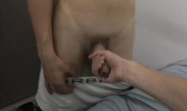 Super-Fucking-Hot Teenie with Gigantic Rosy Cigar Jacked by his Step-Step-Brother