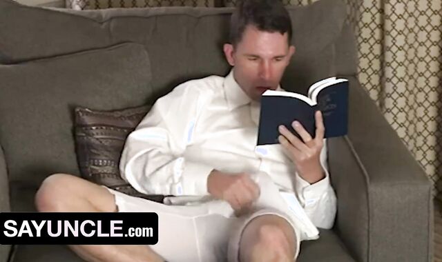 SayUncle - Super-Naughty Missionary Man Pretending To Read Scriptures But In Truth He Is Seeing Porno
