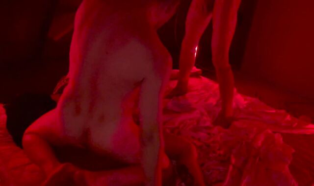 3 demons and a garrulous fellow arranged a gang intercourse in an deprived