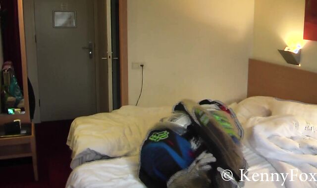 Ficht in motocross gear over who is going to be the bottom