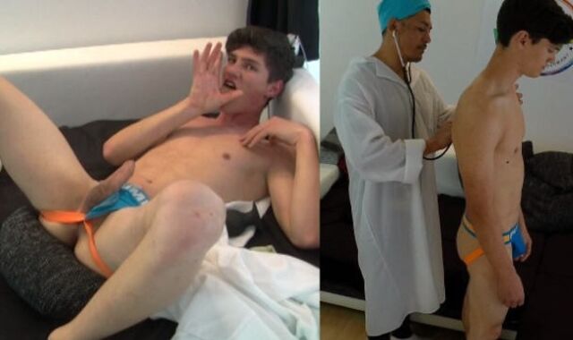 scarcely barely legal yr old German twunk from Bavaria lets himself be fisted and boinked by the doctor