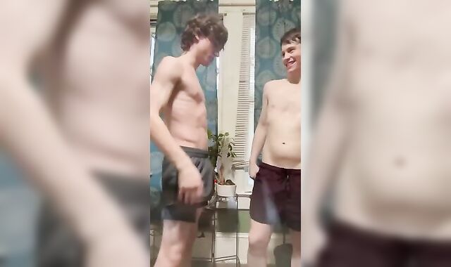 Twink Heat: Stinky twinks flexing and messing around after a worko