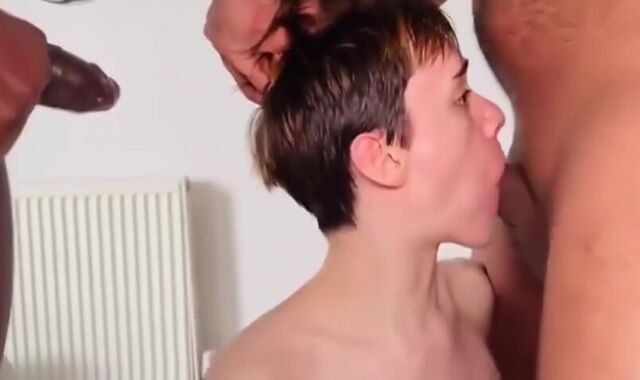 Gay Amateur: Twink Boy Digs Nailed Rough