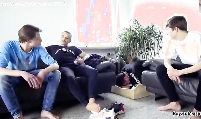 Arab Master Brings Slave To Enjoy With The Boys