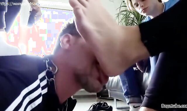 Arab Master Brings Slave To Enjoy With The Boys