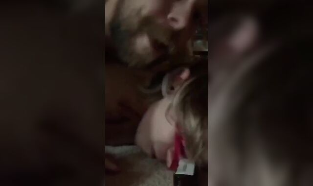 Daddy fucks blindfolded boy on floor