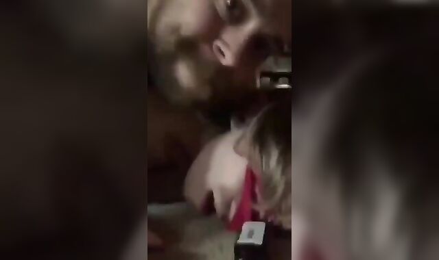 Daddy fucks blindfolded boy on floor