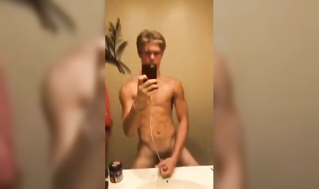 cute fit blonde snapchat cumming bate