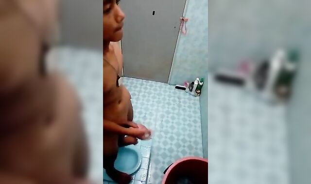 Amature: Asian Twink Bathroom Jerk