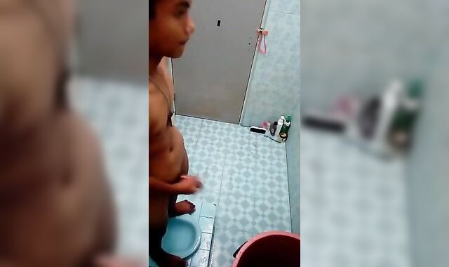 Amature: Asian Twink Bathroom Jerk