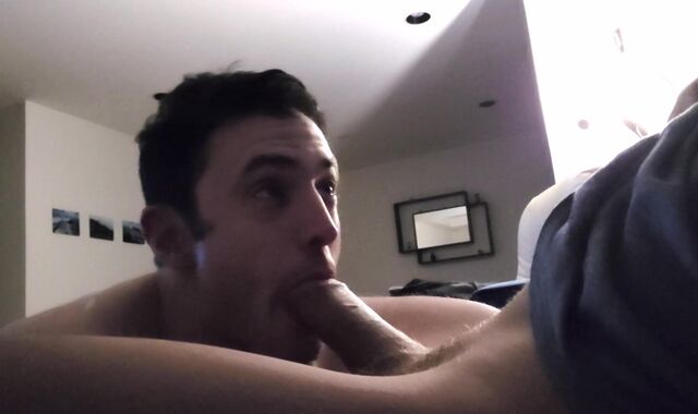 sucking a big cock and getting my face fucked with a cum facial