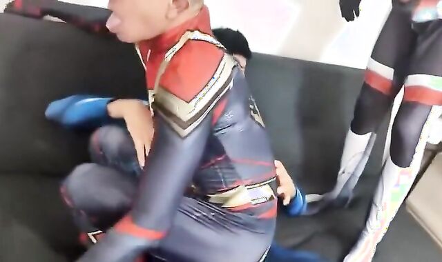Big Cock Superheroes Bareback Threesome
