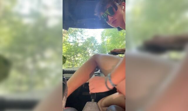 cutie mitch get hornie at his car