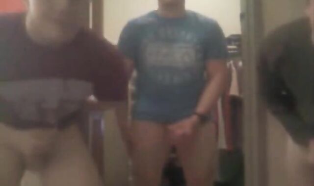 3 Straight Guys Jerking off on Webcam