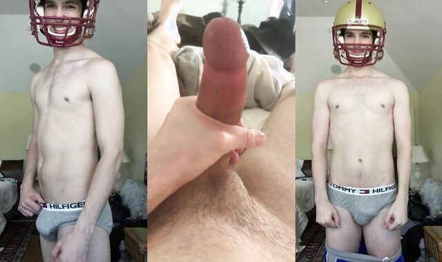 Happy Smiley Football StudBoy wanks