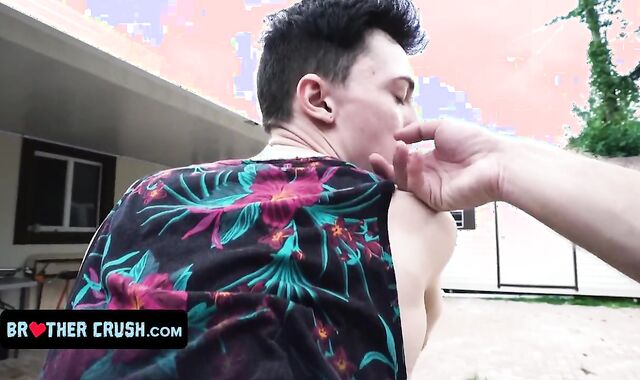 Step-Stepbro-In-Law Punch - Wild Man Instructed His Step-Brutha How To Deep-Throat Boy Rock Hard-On