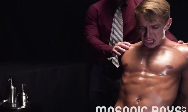 MasonicBoys - uber-uber-ultra-cute ash-blonde stud loses chastity in protection-free-for-all-for-all 3-sum plow