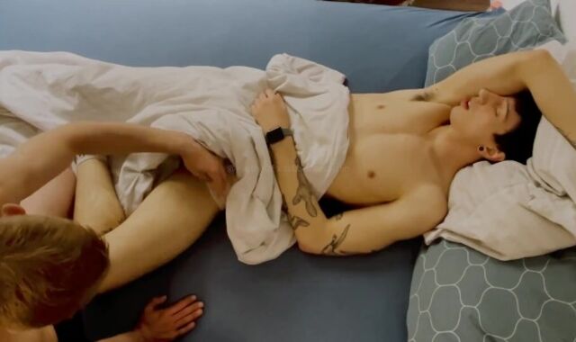 Dad rides Twink with large morning beef whistle