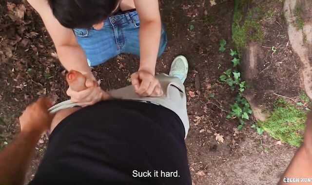 Czech Hunter - Real gonzo break-up treatment blowing unusual dude-meat POINT OF VIEW