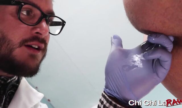 Hunk Michael Roman lured by pervy fag doc Kyle Hart