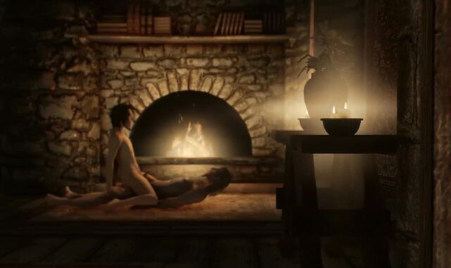 Skyrim - Femboy gets pleasured by a muscular stud.