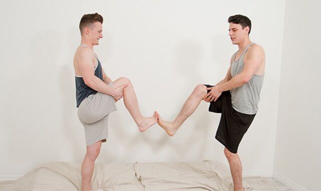 Bottom Games - Fit Youthfull Dude Wins A Grappling Challenge And Creampies His Buddy's Dinky-Squeezing Ass Hole