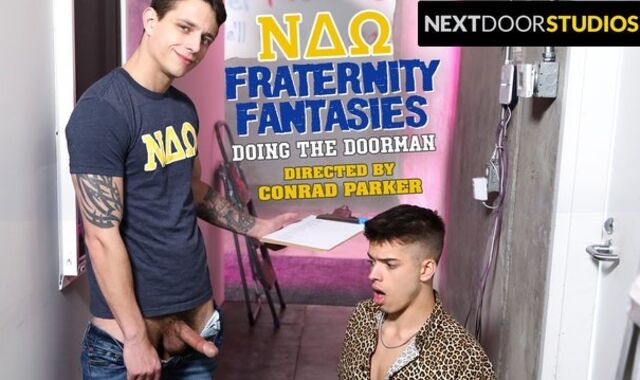 Uber-Splendid Fratboy Doorman Bribes Supah-Adorable Pledge - Evan Knoxx, Kyle Wyncrest - NextDoorStudios