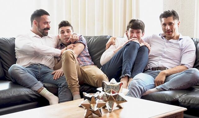 ????TwinkTrade - Wild Twunks Make A Plan To Seduce And Swap Their Step Daddies During A Movie Night