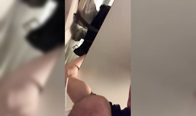 Playing with Random dude Understall public toilet and grip his bone and jack