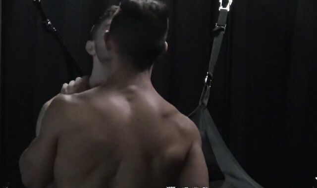 RawFuckBoys - Strung Up super hot Lad barebacks molten muscled DILF rock hard in sling