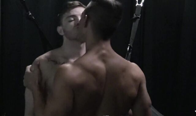 RawFuckBoys - Strung Up super hot Lad barebacks molten muscled DILF rock hard in sling