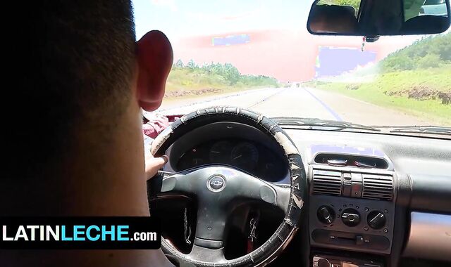 Brazilian Leche - Uber-Uber-Nice Latino Twink Guy Wraps His Lips Around Red-Supah-Boinking-Super-Fucking-Hot Stranger's Beefstick In His Truck - Part 1