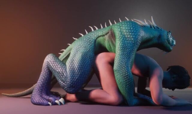 Scalie Reptile (Corbac) Orgasms Together with Guy (Homosexual Sex) | Horny Life Fur Covered