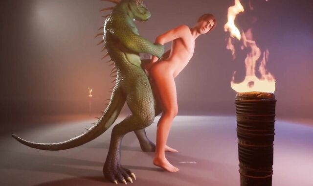 Scalie Reptile (Corbac) Orgasms Together with Guy (Homosexual Sex) | Horny Life Fur Covered