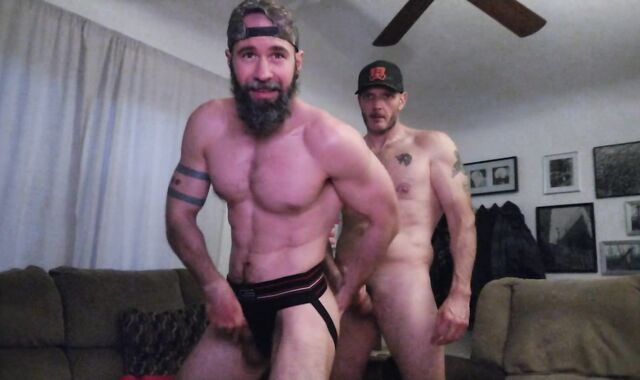 Beefy Hunk Fucks and Breeds His Muscle Man