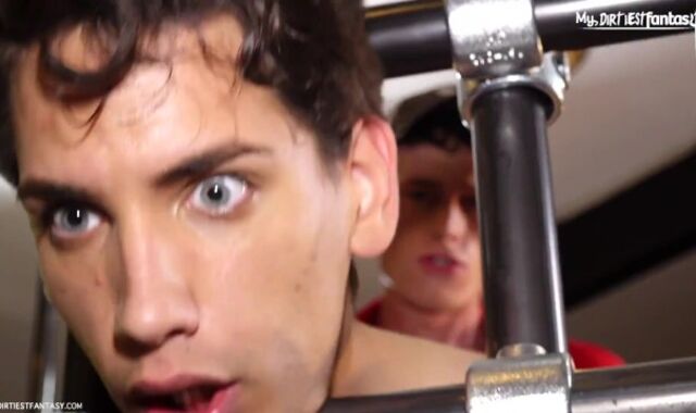 Czech Lad gets shackled and tantalized by yam-sized penis tormentor! Plowing his dark-skinned-eye and gullet