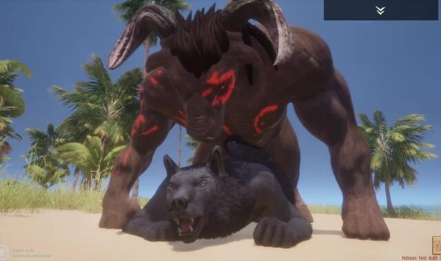 Crazy Life / Gay Hairy Werewolf with Enormous Minotaur