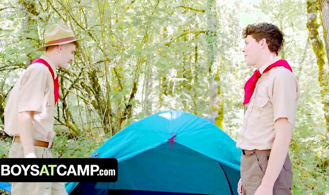 Dudes At Camp - Scout Fellow Seduces Scout Sir By Showing Him His Pulsing Rock Hard Trouser Snake