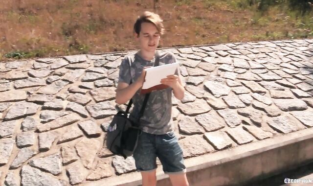 BigStr - Schoolgirl Is Brief On Cash But Fortunately A Boy Pays Him For A Portrait & To See His Yam-Sized Salami