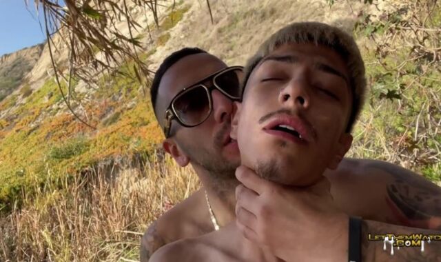 Caught pummeling Public fag beach two mexican studs HungPapi