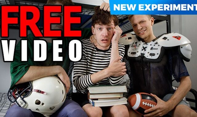 2 Football Players Nail Nerdy Stud Edward Terrant To Let Him Join The Crew