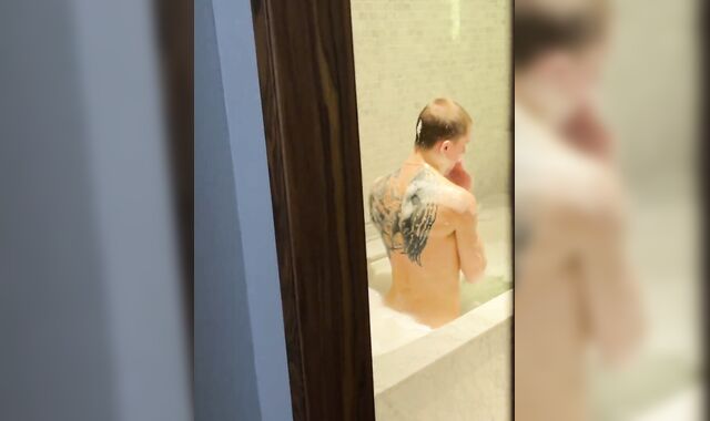 Sexually Sexually Aroused when he saw his naked cousin in the douche and pulverized him