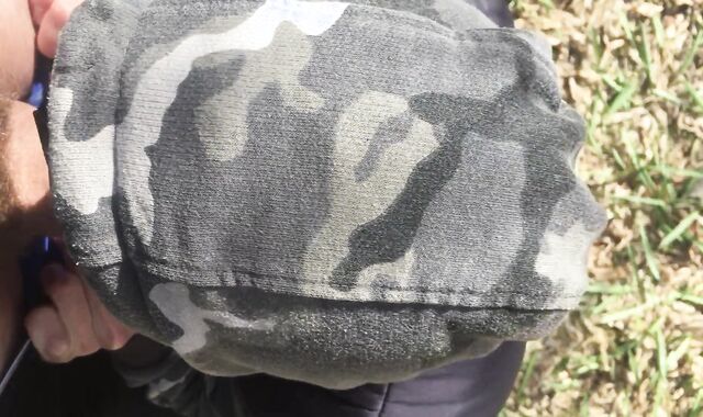 Inhaling my monstrous man-meat in public !